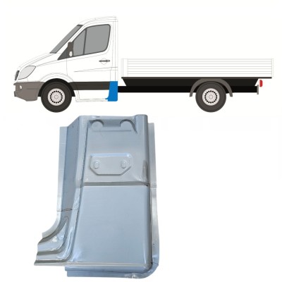 Panel de reparación esquina trasera para Mercedes Sprinter 2006-2018 / Izquierda 15070
