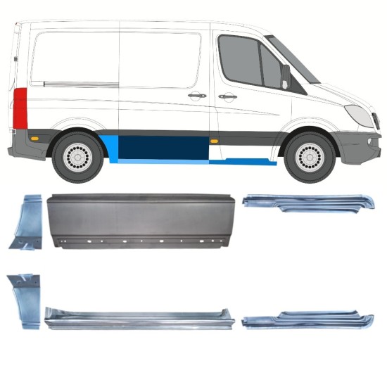 Panel de reparación conjunto para Mercedes Sprinter 2006-2013 / Izquierda+Derecha / 15589