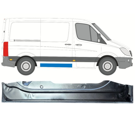 Panel de reparación del umbral de la puerta corredera interna para Mercedes Sprinter 2006-2013 / Derecho 15871