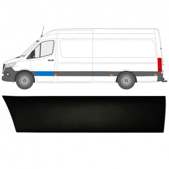 Moldura puerta delantera para Mercedes Sprinter 2018- / Izquierda 12927