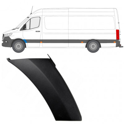 Moldura lateral guardabarros delantero para Mercedes Sprinter 2018- / Izquierda 12931