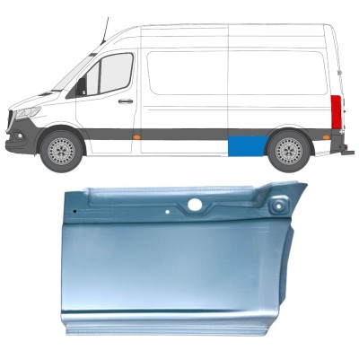 Panel de reparación guardabarros trasero parte inferior para Mercedes Sprinter 2018- / Izquierda 14550