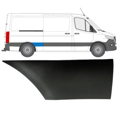 Moldura lateral guardabarros trasero para Mercedes Sprinter 2018- / Derecho 16648
