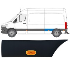 Moldura lateral guardabarros trasero con lámpara para Mercedes Sprinter 2018- / Izquierda / Conjunto 12969