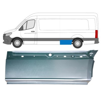 Panel de reparación guardabarros trasero parte inferior para Mercedes Sprinter 2018- / Izquierda 14552