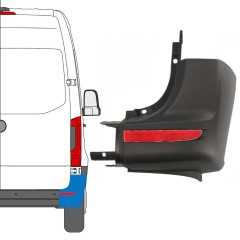Esquina del parachoques trasero + lámpara reflectora para Mercedes Sprinter 2018- / Derecho / Conjunto 14949