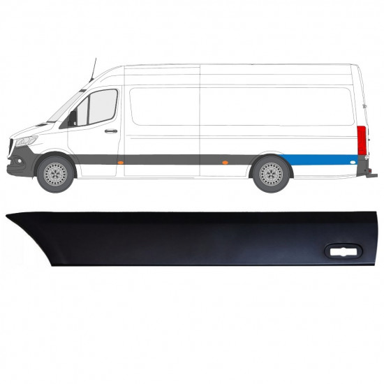 Moldura lateral guardabarros trasero para Mercedes Sprinter 2018- / Izquierda 12943