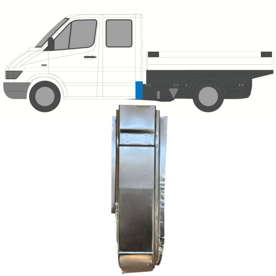 Panel de reparación esquina trasera para Mercedes Sprinter 1995-2006 / Izquierda 16399