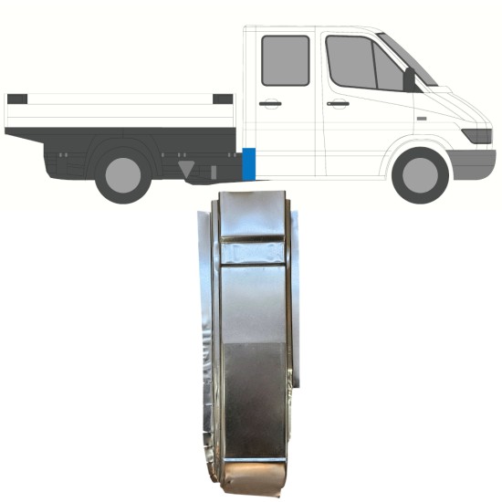 Panel de reparación esquina trasera para Mercedes Sprinter 1995-2006 / Derecho 16398