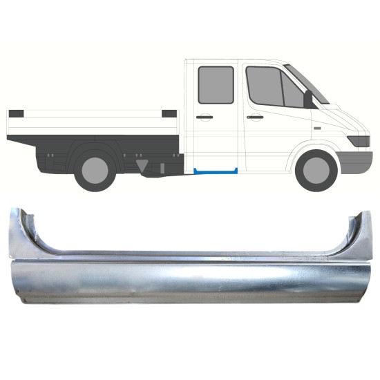 Panel de reparación umbral puerta trasera para Mercedes Sprinter 1995-2006 / Izquierda = Derecha (simétrico) 16385