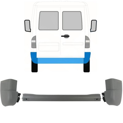 Parachoques trasero para Mercedes Sprinter 1995-2006 / Conjunto 9718