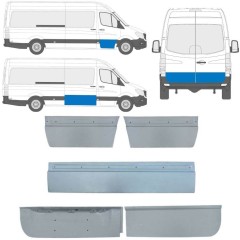 Panel de reparación puerta externa para Volkswagen Crafter 2005-2017 / Izquierda+Derecha / Conjunto 14206