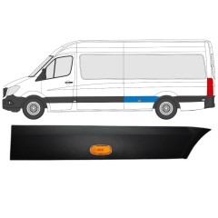 Moldura lateral guardabarros trasero con lámpara para Mercedes Sprinter 2006-2018 / Izquierda / Conjunto 9057