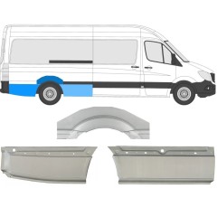 Panel de reparación guardabarros trasero para Mercedes Sprinter 2006-2018 / Derecho / Conjunto 8717