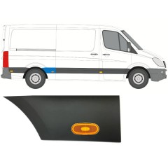Moldura lateral guardabarros trasero con lámpara para Mercedes Sprinter 2006-2018 / Derecho / Conjunto 10017