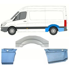 Panel de reparación guardabarros trasero para Mercedes Sprinter 2006-2018 / Izquierda / Conjunto 8716