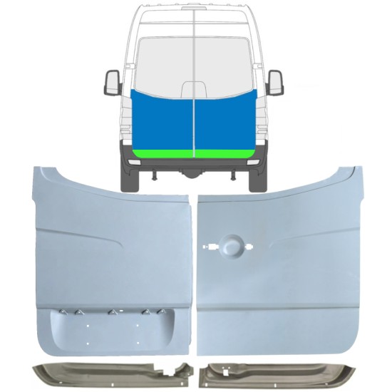 Panel de reparación puerta trasera para Volkswagen Crafter 2005-2017 / Conjunto 14487
