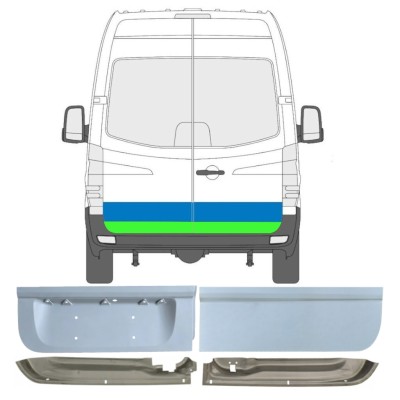 Panel de reparación puerta trasera para Mercedes Sprinter 2006-2018 / Izquierda+Derecha / Conjunto 17174