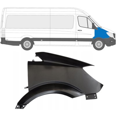 Guardabarro delantero para Mercedes Sprinter 2013-2018 / Derecho 14946