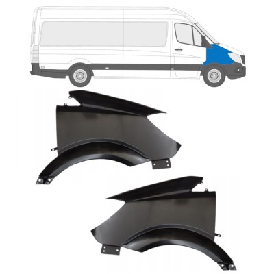 Guardabarro delantero para Mercedes Sprinter 2006-2018 / Izquierda+Derecha / Conjunto 14948