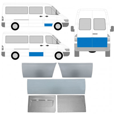 MERCEDES SPRINTER 1995-2006 EXTERIOR PUERTAS PANEL DE REPARACIÓN / KIT