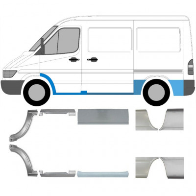 MERCEDES SPRINTER 1995-2006 DISTANCIA ENTRE EJES CORTA PANEL DE REPARACIÓN / KIT 10