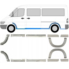 Panel de reparación conjunto para Mercedes Sprinter 1995-2006 / Izquierda+Derecha / 6756