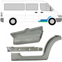 Panel de reparación del umbral interna + guardabarros + escalón delantero para Mercedes Sprinter 1995-2006 / Derecho / Conjunto 10521