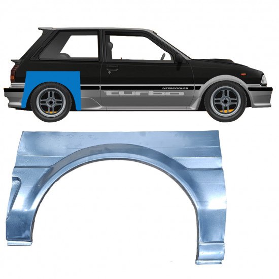 Panel de reparación guardabarros trasero para Toyota Starlet 1984-1989 / Derecho 8151