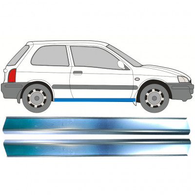 Panel de reparación del umbral para Toyota Starlet 1996-1999 / Izquierda = Derecha (simétrico) / Conjunto 9887