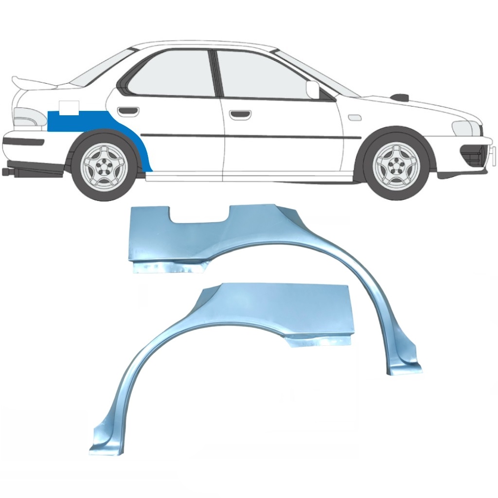 Panel De Reparación Guardabarros Trasero Para Subaru Impreza 1992-2000 / Izquierda+Derecha / Conjunto 9199
