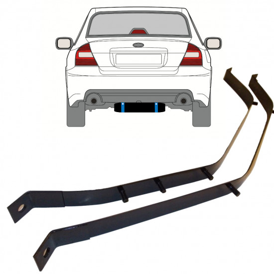 Banda de sujeción, depósito de combustible para Subaru Legacy 2003-2009 9381