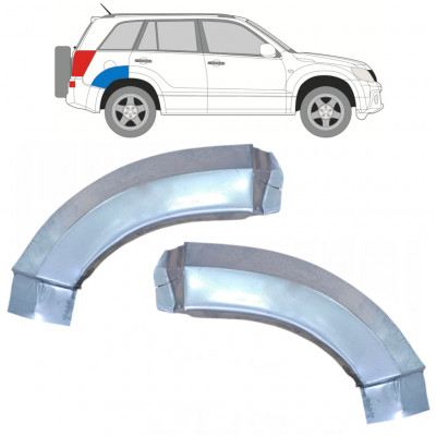 Panel de reparación guardabarros trasero parte trasera para Suzuki Grand Vitara 2005-2012 / Izquierda+Derecha / Conjunto 9888