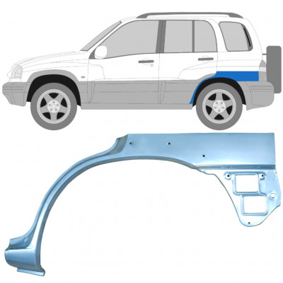 Panel de reparación guardabarros trasero con agujero para Suzuki Grand Vitara 1997-2005 / Izquierda 7019