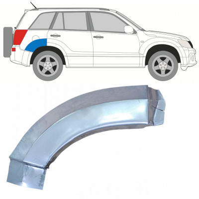 Panel de reparación guardabarros trasero parte trasera para Suzuki Grand Vitara 2005-2012 / Derecho 7848