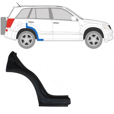 Panel de reparación guardabarros trasero para Suzuki Grand Vitara 2005-2012 / Derecho 7020