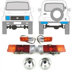 Faro principal + intermitente + lámpara para Suzuki Samurai 1981- / Izquierda+Derecha / Conjunto 12654
