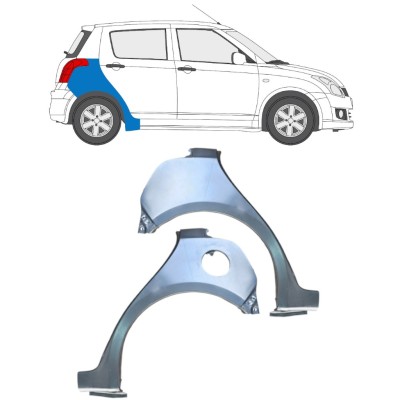 Panel de reparación guardabarros trasero para Suzuki Swift 2005-2010 / Izquierda+Derecha / Conjunto 16258