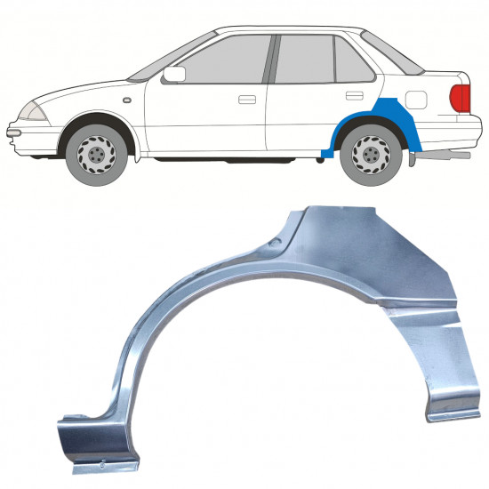 Panel de reparación guardabarros trasero para Suzuki Swift 1988-2004 / Izquierda / SEDAN 12768