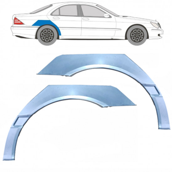 Panel de reparación guardabarros trasero para Mercedes S-class 1998-2005 / Izquierda+Derecha / Conjunto 9221