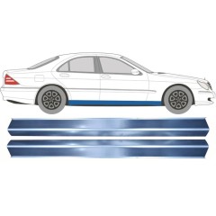 Panel de reparación del umbral para Mercedes S-Class W220 1998-2005 / Izquierda = Derecha (simétrico) / Conjunto 10487