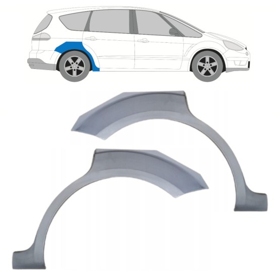 Panel de reparación guardabarros trasero para Ford S-MAX 2006-2015 / Izquierda+Derecha / Conjunto 15174