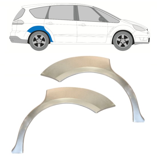 Panel de reparación guardabarros trasero para Ford S-MAX 2006-2015 / Izquierda+Derecha / Conjunto 14766 Panel de reparación guardabarros trasero para Ford S-MAX 2006-2015 / Izquierda+Derecha / Conjunto 14766