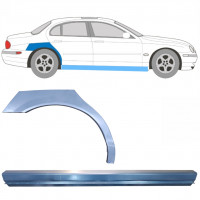 Panel de reparación del umbral + guardabarros trasero para Jaguar S-Type 1999-2007 / Derecho / Conjunto 12623