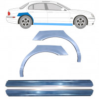 Panel de reparación del umbral + guardabarros trasero para Jaguar S-Type 1999-2007 / Conjunto 12625