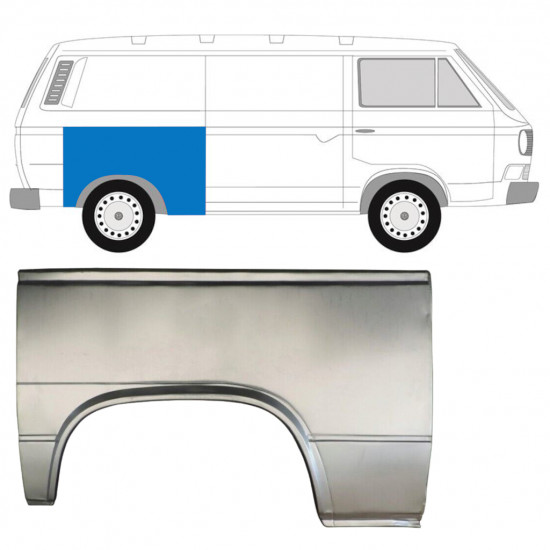 Panel de reparación guardabarros trasero para VW Transporter T3 1979-1992 / Derecho 7136