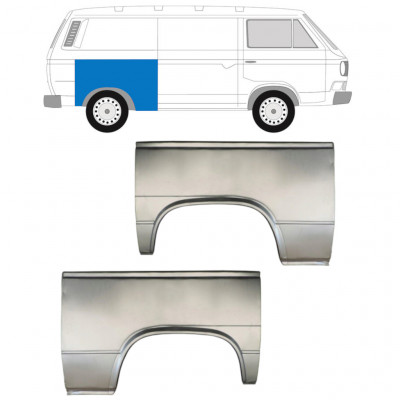 Panel de reparación guardabarros trasero para VW Transporter T3 1979-1992 / Izquierda+Derecha / Conjunto 9587