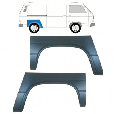 Panel de reparación guardabarros trasero para VW Transporter T3 1979-1992 / Izquierda+Derecha / Conjunto 9779