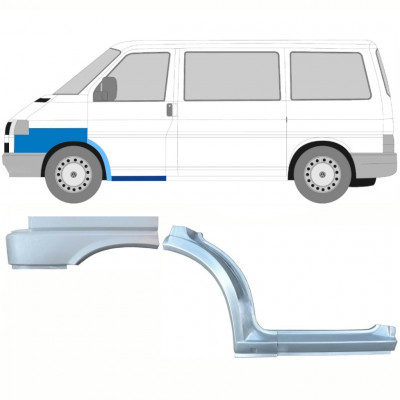 Panel de reparación del umbral + guardabarros delantero + guardabarros trasero para VW Transporter T4 1990- / Izquierda / Conjunto 10040