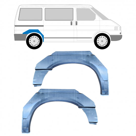 Panel de reparación guardabarros trasero para VW Transporter T4 1990-2003 / SWB / Izquierda+Derecha / Conjunto 9446